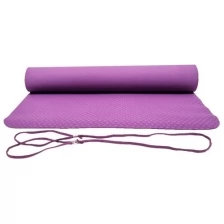 Коврик для йоги 183х61х0,4 , материал TPE, фиолетовый