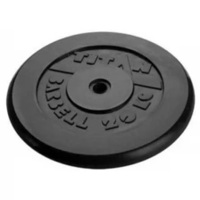 Диск обрезиненный Barbell d 31 мм черный 20,0 кг Atlet