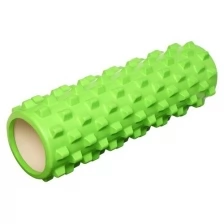 Роллер для йоги массажный, 45 × 15 см, цвет зелёный