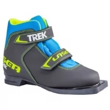 Ботинки лыжные TREK Laser NN75 ИК, цвет чёрный, лого лайм неон, размер 32 Trek .