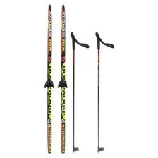 Комплект лыжный Бренд ЦСТ Step, 160/120 (+/-5 см), крепление NN75 мм, цвет Микс .