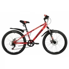 Подростковый велосипед Novatrack Extreme 24 Disc, год 2021, ростовка 11, цвет Красный
