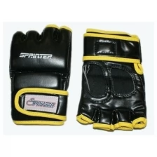Перчатки спортивные SPRINTER/ перчатки для смешанных единоборств/ перчатки для рукопашного боя . Размер XL. Цвет: черно-желтый.