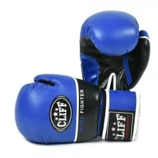 Перчатки боксерские CLIFF ULTRA FIGHTER FLEX, сине-чёрные, 10 (oz)