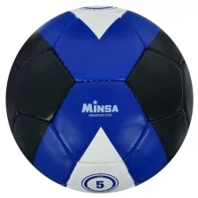 Мяч футбольный MINSA, размер 5, 32 панели, PU, ручная сшивка, латексная камера, 400 г MINSA 5187099 .