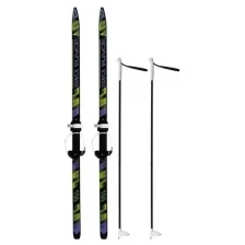 Лыжи подростковые "Ski Race" с палками из стеклопластика, 150/110 см