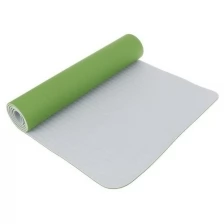 Коврик для йоги 183 x 61 x 0.6 см, двухцветный, цвет зелёный