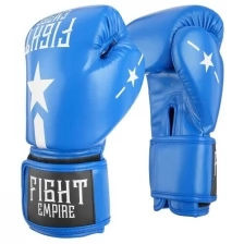 Перчатки боксёрские детские FIGHT EMPIRE, 6 унций, цвет синий