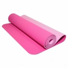 Коврик гимнастический/Коврик SPRINTER/Коврик для йоги/Коврик для фитнеса/Коврик для туризма: толщина 6 мм. Материал: ТРЕ. Цвет: розовый.
