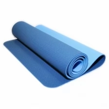 Коврик гимнастический/Коврик SPRINTER/Коврик для йоги/Коврик для фитнеса/Коврик для туризма: толщина 6 мм. Материал: ТРЕ. Цвет: синий.