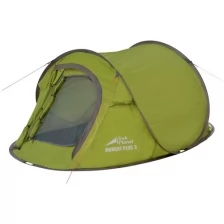 Палатка трехместная JUNGLE CAMP Moment Plus 3, быстросборная зеленый