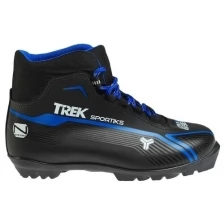 Ботинки лыжные Trek Sportiks NNN ИК, черный, лого синий, размер 37