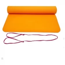 Коврик для йоги 183х61х0,4 , материал TPE оранжевый