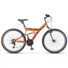 Горный велосипед STELS Focus V 26 18-sp V030 оранжевый/чёрный, рама 18"