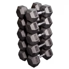 Body-Solid Набор гексагональных гантелей: 5 пар от 24,75 кг до 33,75 кг (шаг 2,25 кг)