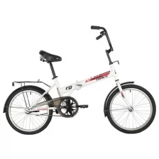 Велосипед NOVATRACK 20" складной, TG30, белый, тормоз нож, двойной обод,сид.и руль ко 20NFTG301.WT21