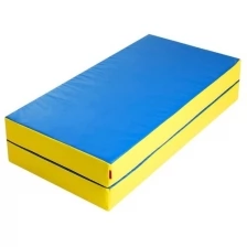 ПК кидс тойз ДВ Мат 100 х 100 х 10 см, 1 сложение, винилискожа, цвет синий/жёлтый