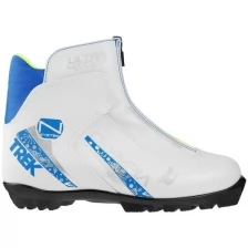 Trek Ботинки лыжные TREK Olimpia NNN ИК, цвет белый, лого синий, размер 33
