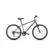 Велосипед ALTAIR MTB HT 26 1.0 (26" 6 ск. рост 17") 2020-2021, темно- серый/черный, RBKT1MN66003