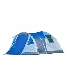 Трехместная палатка с предбанником1912, размер Д390*Ш210*В150, палатка для туризма серо-белая
