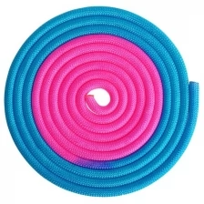 Скакалка гимнастическая утяжелённая, двухцветная, 3 м, 165 г, цвет голубой/розовый