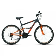 Велосипед Altair MTB FS 26 1.0 2020 рама 18" серый/оранжевый