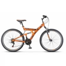 Велосипед "STELS Focus 18-sp -18" -21г. V030 (темно-сине-оранжевый)