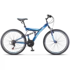 Горный (MTB) велосипед STELS Focus V 26 18-sp V030 (2021) рама 18" Тёмно-синий/синий
