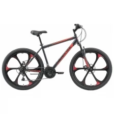 Велосипед Black One Onix 26 D FW (2021) 18" серый/черный/красный HD00000409