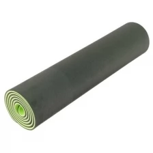 Коврик для йоги 183 x 61 x 0.8 см, двухцветный, цвет тёмно-зелёный