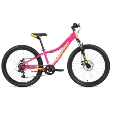 Велосипед FORWARD JADE 24 2.0 D (24" 7 ск. рост. 12") 2022, бирюзовый/розовый, RBK22FW24747