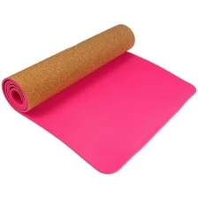 Коврик для йоги 183 x 61 x 0.6 см, двухцветный, цвет розовый