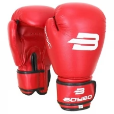 BoyBo Перчатки боксёрские BoyBo Basic к/з, 14 OZ, цвет красный