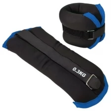 Утяжелители ALT Sport HKAW101-A (2х0,3кг) (нейлон) в сумке (черный с синий окантовкой)