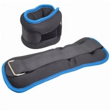 Утяжелители ALT Sport (2х2,5кг) (нейлон) в сумке (черный с синей окантовкой) HKAW104-5