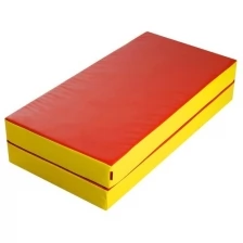 ПК кидс тойз ДВ Мат 100 х 100 х 10 см, 1 сложение, винилискожа, цвет красный/жёлтый