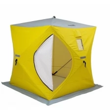 Палатка зимняя утепленная Helios Куб 1,8х1,8 yellow/gray (HS-ISCI-180YG)