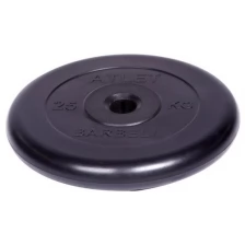 Диск обрезиненный Barbell d 31 мм черный 25,0 кг Atlet