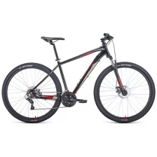Велосипед 29 FORWARD APACHE 2.0 (DISK) (21-ск.) 2020-2021 (рама 19) красный/серебристый