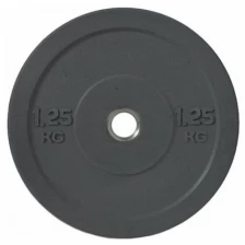 Диск для кроссфита (бампер) черный 1,25 кг Антат