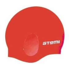 Шапочка для плавания Atemi, силикон (c "ушами"), красн, Ec102