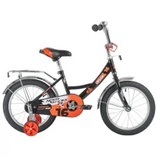 Велосипед детский Novatrack 16" Urban, черный, ножной тормоз, крылья и багажник хром (163URBAN.BK20)