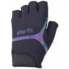 Перчатки для фитнеса Starfit Wg-103, черный/светоотражающий размер XL
