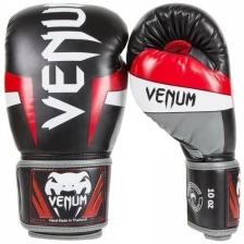 Перчатки боксерские Venum Elite Black/Red/Grey 10 унций