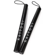 Тренерские палочки BASE by KAITOGI, кожзам, длина 50 см Ø4 см, темный мрамор 2 шт