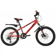 Подростковый горный (MTB) велосипед NOVATRACK Extreme 20 Disc (2021) Красный