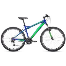 Горный (MTB) велосипед FORWARD Flash 26 1.0 (2022) 19 AND quot (RBK22FW26660) (синий/ярко-зеленый)