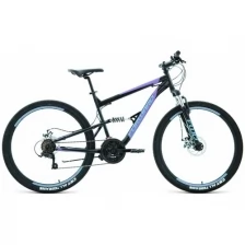 Велосипед горный двухподвес ALTAIR RAPTOR 2.0 disc 27.5" 16" черный/фиолетовый RBKW1F17E015 2021 г.