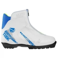 Ботинки лыжные TREK Olimpia NNN ИК, цвет белый, лого синий, размер 41
