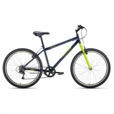 Велосипед горный жесткая вилка ALTAIR MTB HT 1.0 26" 17" темно-синий/зеленый RBKT0MN66004 2020